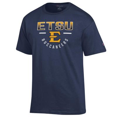 ETSU Champion Straight Over Logo Reverse Arch Tee